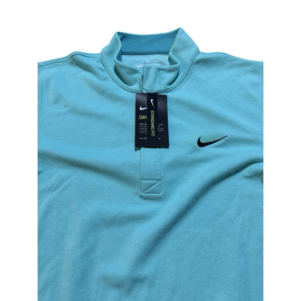 Nike Men's Dri-FIT Victory Golf ½ Zip Long Sleeve Turquoise - New - Small - Picture 2 of 6